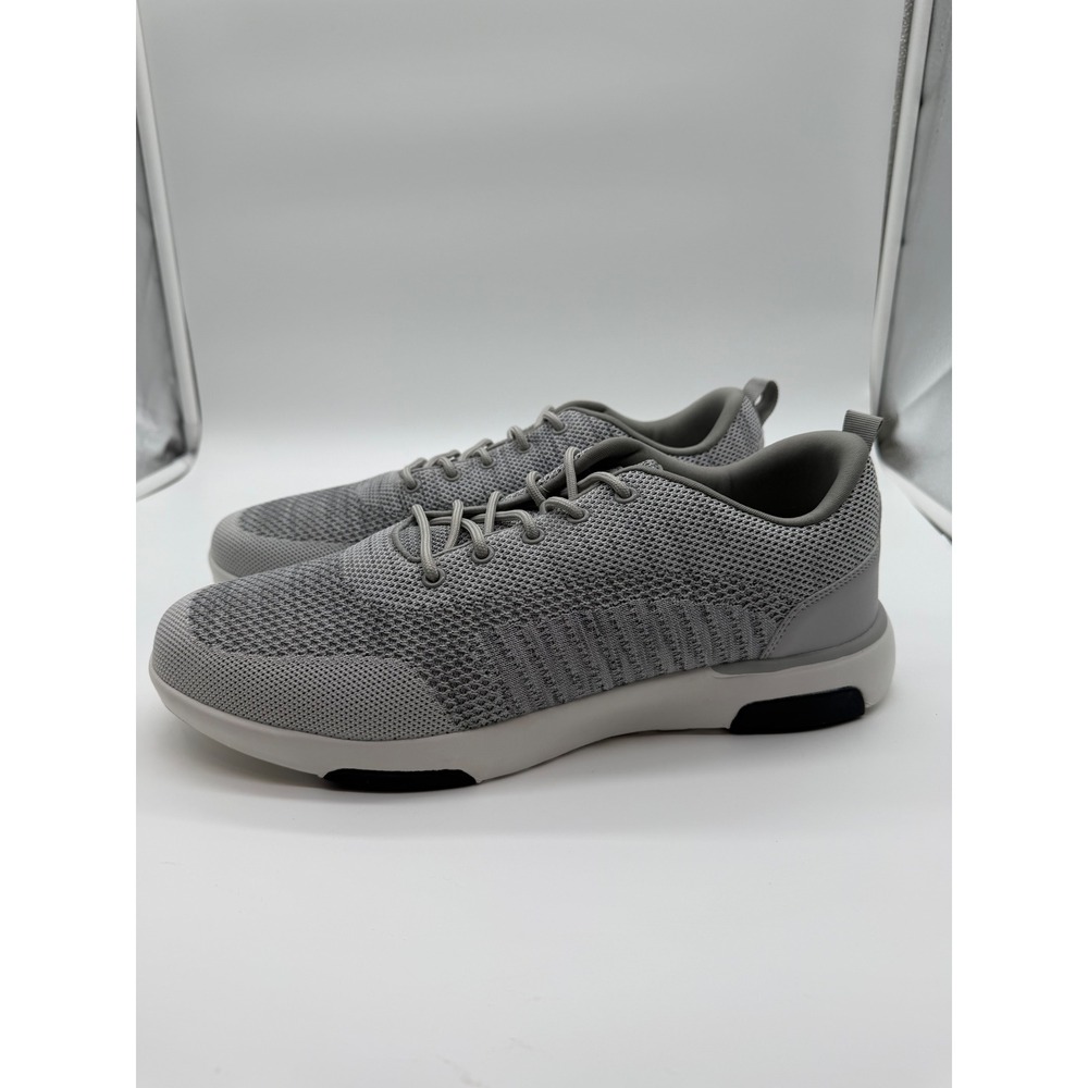 Orthocomfoot Mens Gray Knit Walking Shoes Lightweight Casual Sneakers Lace Up 46